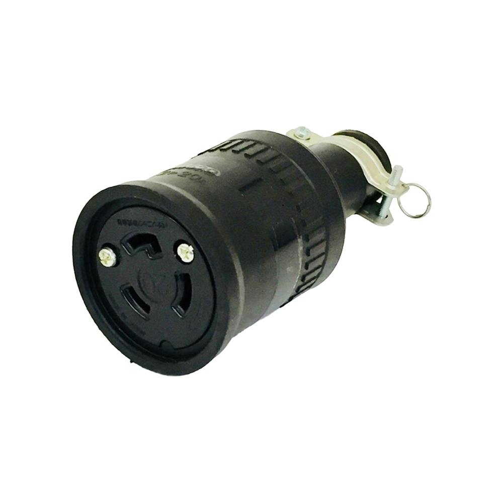 パナソニック 接地2P20A 引掛防水ゴムコードコネクタボディ ブラック