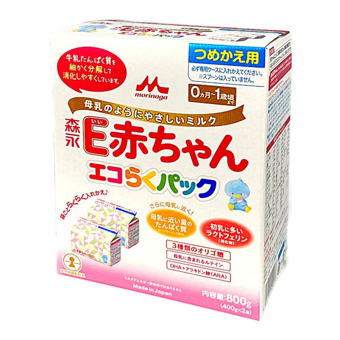 森永乳業 E赤ちゃん エコらくパック つめかえ用 400g 2袋 ホームセンター通販 カインズ