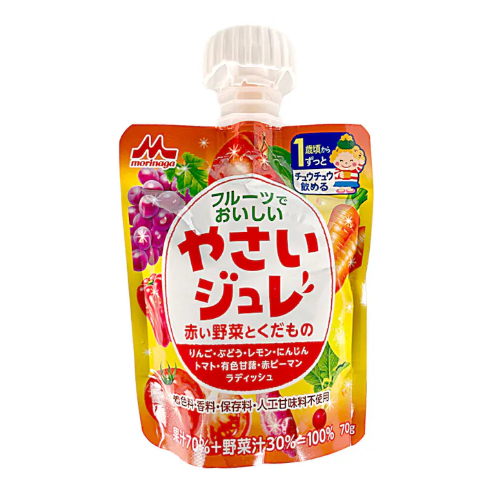 森永乳業 フルーツでおいしいやさいジュレ 赤い野菜とくだもの 70g