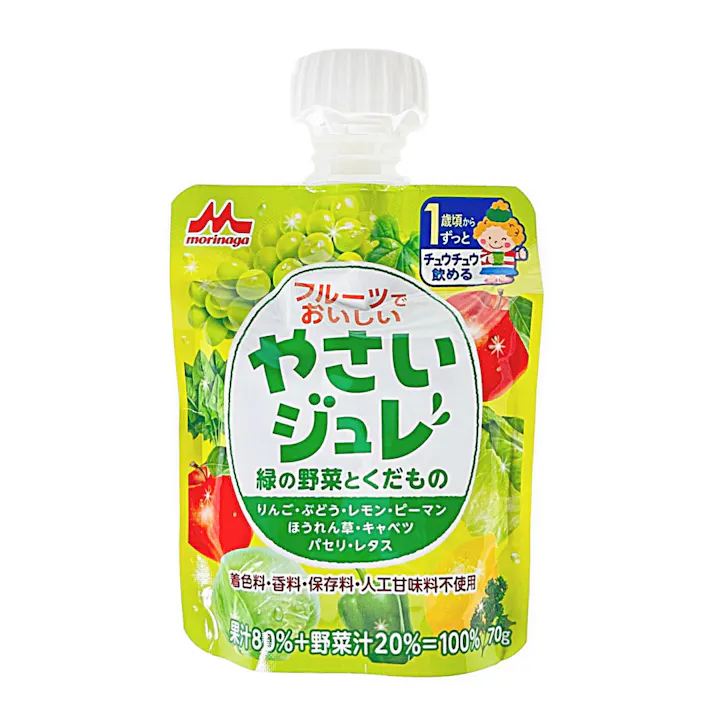 森永乳業 フルーツでおいしいやさいジュレ 緑の野菜とくだもの 70g