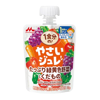 森永乳業 1食分の!やさいジュレたっぷり緑黄色野菜とくだもの 70g