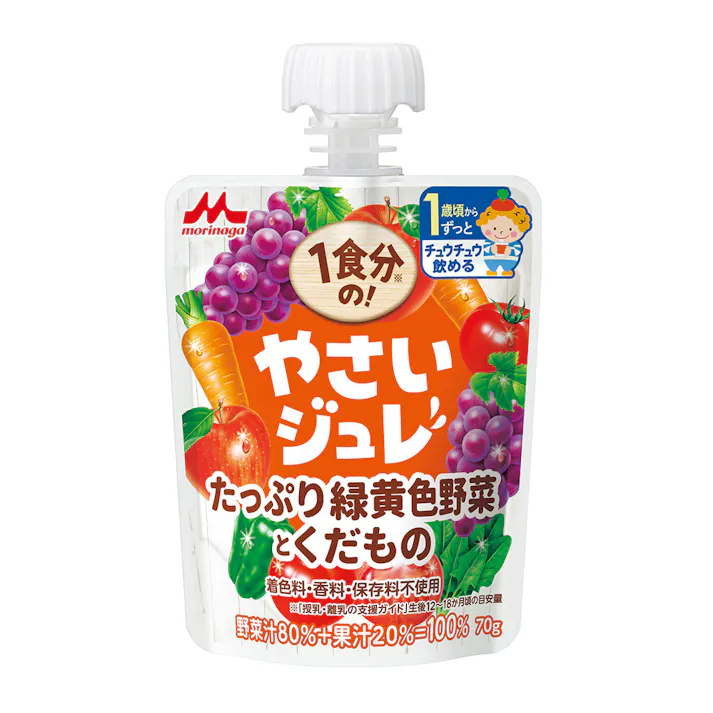 森永乳業 1食分の!やさいジュレたっぷり緑黄色野菜とくだもの 70g