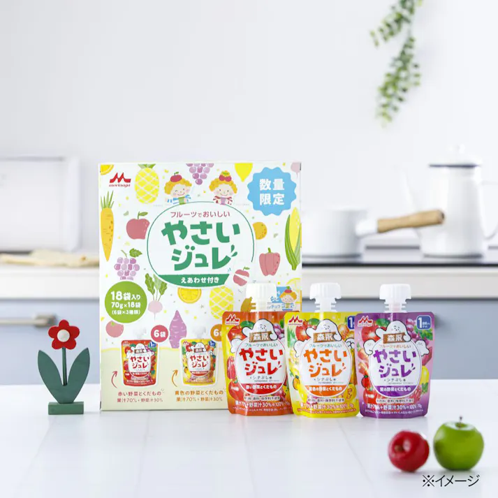 森永乳業 フルーツでおいしい やさいジュレ えあわせ付き 18袋入