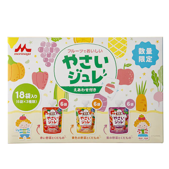 森永乳業 フルーツでおいしい やさいジュレ えあわせ付き 18袋入