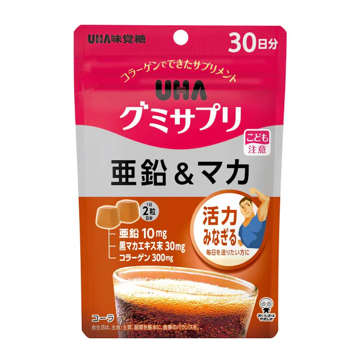 UHA味覚糖 UHAグミサプリ 亜鉛&マカ 30日分