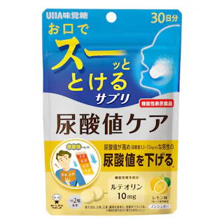 UHA お口でスーッととけるサプリ 尿酸値ケア レモン味 30日分