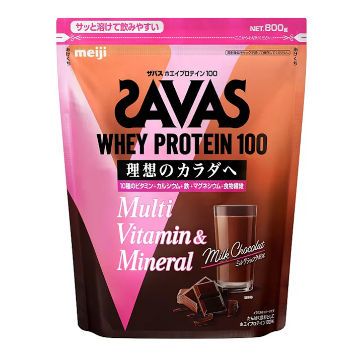 明治 ザバス ホエイプロテイン100 マルチビタミン&ミネラル ミルクショコラ風味 900g
