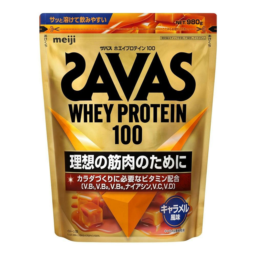 ザバス ホエイプロテイン100 キャラメル風味 980g