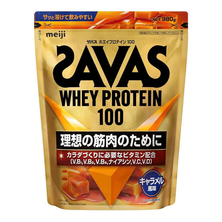 ザバス ホエイプロテイン100 キャラメル風味 980g