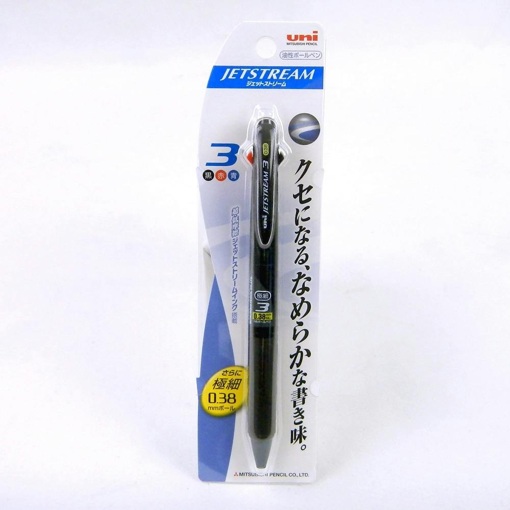 三菱鉛筆 uni ジェットストリーム 3色ボールペン 0.38mm 透明ブラック ジェットストリームシリーズ 三菱鉛筆 uni ジェットストリーム 3色ボールペン 0.38mm 透明ブラック ジェットストリームシリーズ