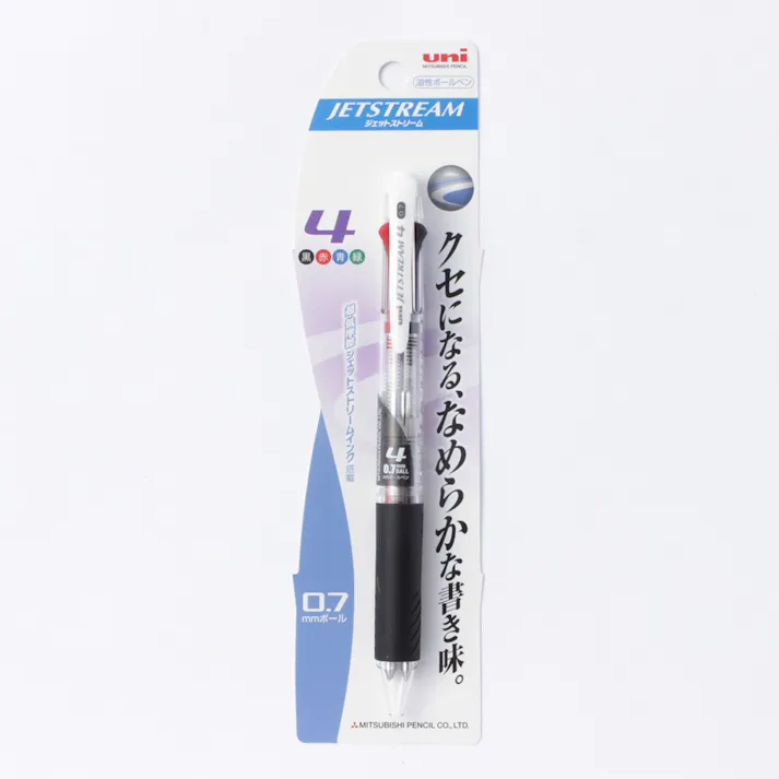 三菱鉛筆 uni 4色ボールペン ジェットストリーム クリア