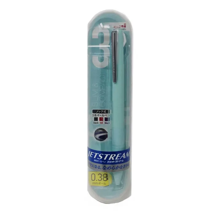 三菱 ジェットストリーム 3色ボールペン 0.38mm スリムコンパクト ミントグリーン