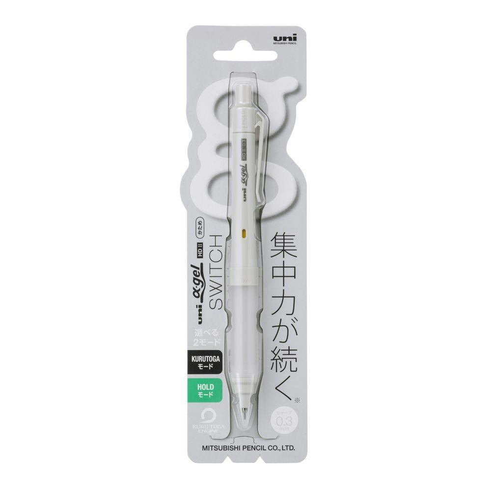 uni シャープペンシル ユニ 3-3050 グレー 三菱鉛筆 シャープペンシル uni αゲルスイッチ 0.3mm グレー