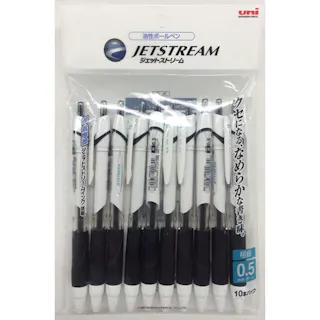 三菱 ジェットストリームボールペン 細字0.5mm 黒 10本パック