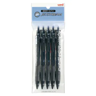 三菱 ジェットストリームボールペン 中字0.7mm 黒 5本パック