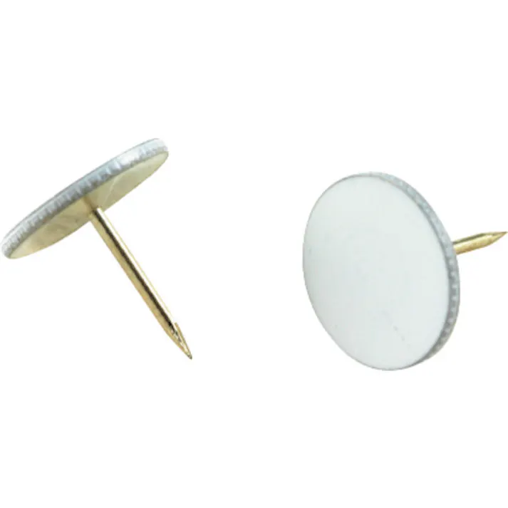 【CAINZ-DASH】ミツヤ 二重画鋲足長着色白 40本 M10138 TNL-01-WH【別送品】