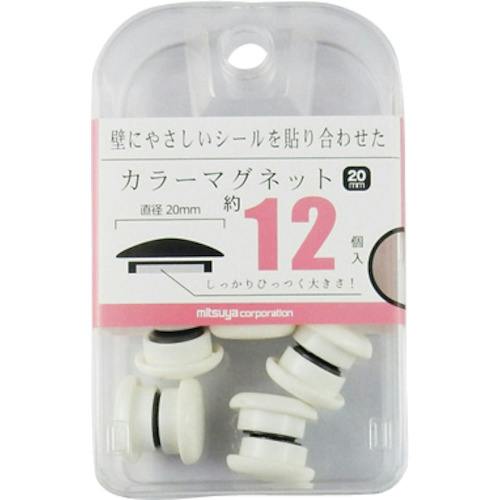 CAINZ-DASH】ミツヤ カラーマグネット20mm 白12個 M37133