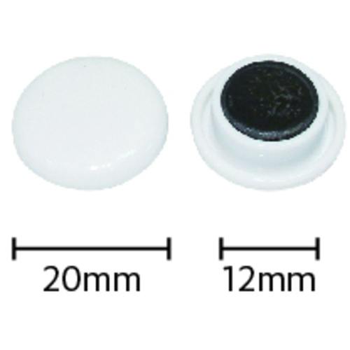 CAINZ-DASH】ミツヤ カラーマグネット20mm 白12個 M37133