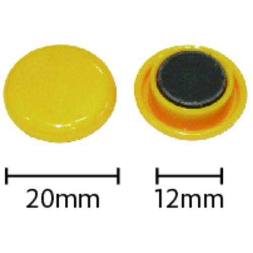 CAINZ-DASH】ミツヤ カラーマグネット20mm 黄12個 M37141