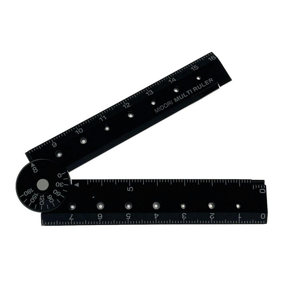 定規 デザインフィル マルチ定規 16cm 黒A | 文具・雑貨 通販