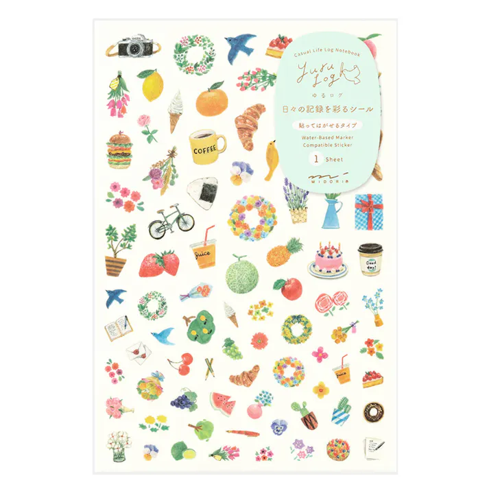 デザインフィル ゆるログシール モチーフ柄 1枚入り
