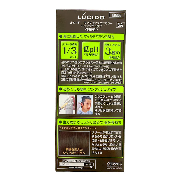 マンダム ルシード ワンプッシュケアカラー アッシュブラウン