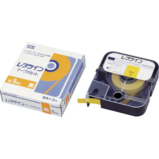 【CAINZ-DASH】マックス チューブマーカー レタツイン テープカセット12mm幅 黄 LM-TP312Y【別送品】