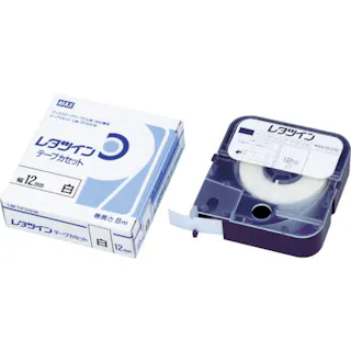 【CAINZ-DASH】マックス チューブマーカー レタツイン テープカセット12mm幅 白 LM-TP312W【別送品】