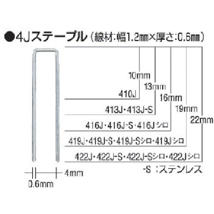 【CAINZ-DASH】マックス タッカ用ステンレスステープル　肩幅４ｍｍ　長さ１０ｍｍ　５０００本入り 410J-S【別送品】