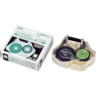 【CAINZ-DASH】マックス チューブマーカー レタツイン300シリーズ用インクリボン 黒 LM-IR330B【別送品】