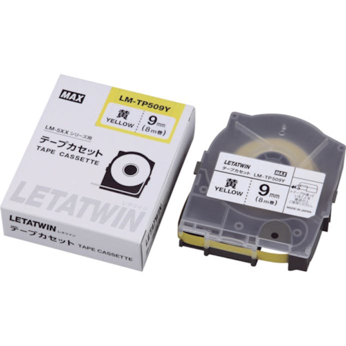 【CAINZ-DASH】マックス チューブマーカー　レタツイン　専用テープカセット LM-TP509Y【別送品】