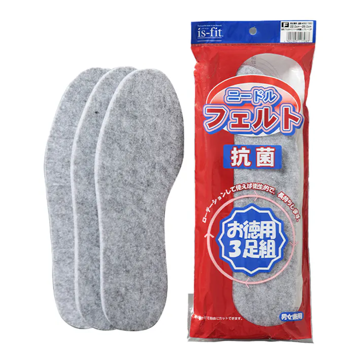is-fit フェルト3足パック グレー フリーサイズ