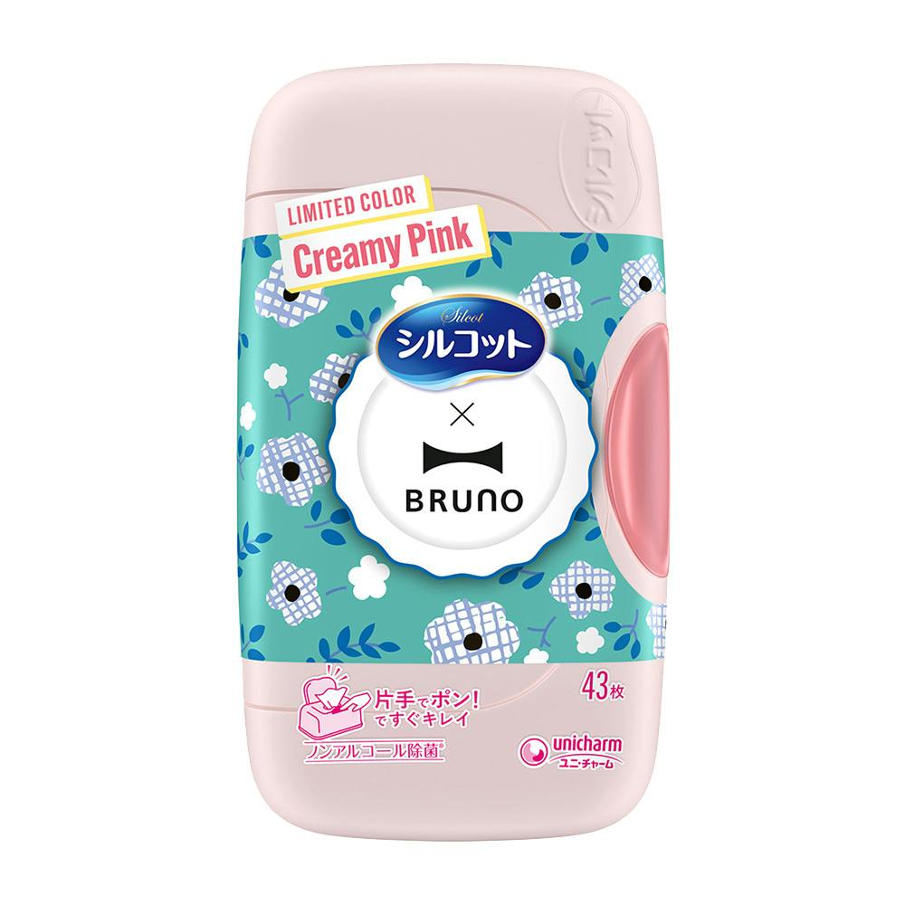シルコット ノンアルコール除菌 ノンアルコールタイプ BRUNOデザイン クリーミーピンク 本体