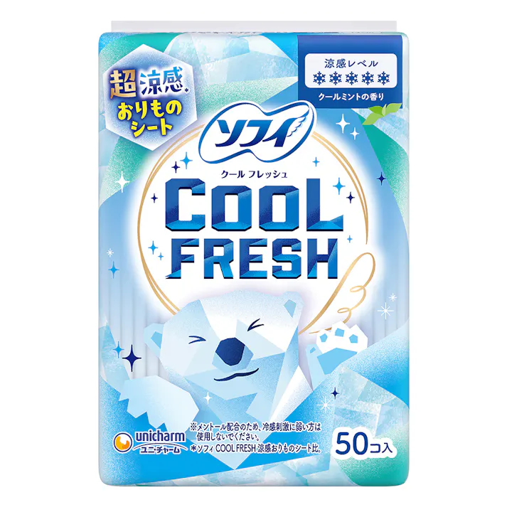 ユニ・チャーム ソフィ クールフレッシュ 超涼感おりものシート クールミントの香り 50枚入