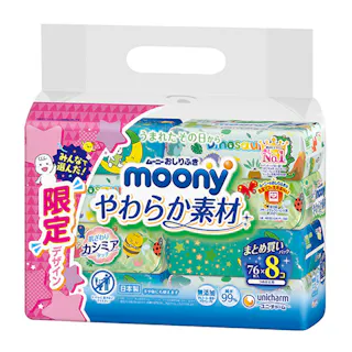 ムーニー おしりふき やわらか素材 詰替 76枚×8個