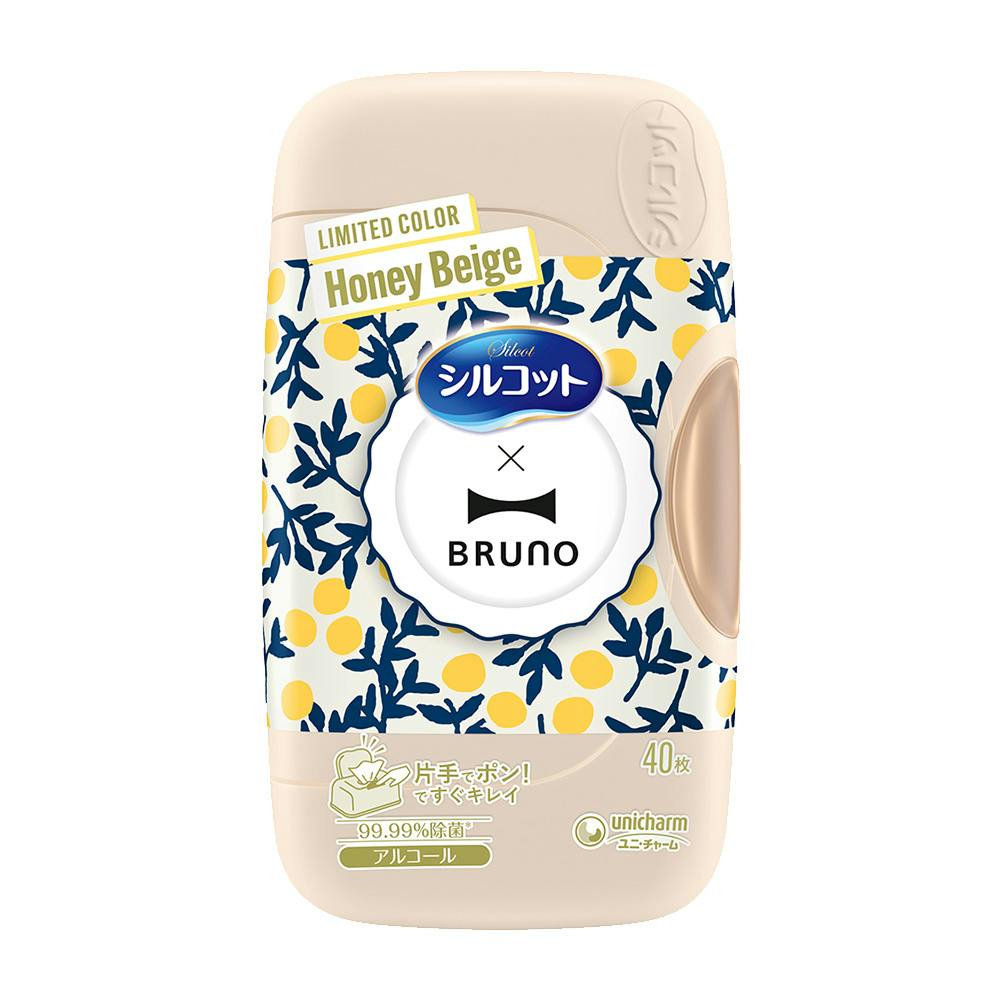 シルコット 99.99パーセント除菌 アルコールタイプ BRUNOデザイン ハニーベージュ 本体 ウェットティッシュ シルコット 99.99パーセント除菌 アルコールタイプ BRUNOデザイン ハニーベージュ 本体 ウェットティッシュ