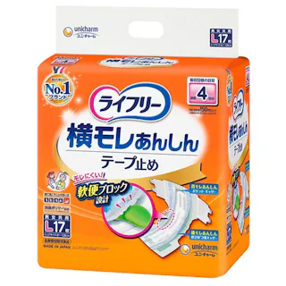 ライフリー 横モレあんしん テープ止め 男女共用 L 約4回吸収 17枚 医療費控除対象商品
