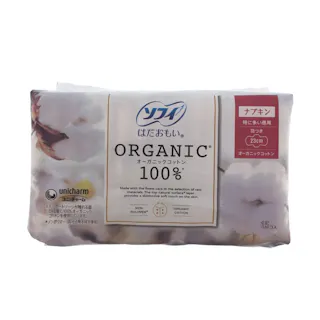 ソフィ はだおもい オーガニックコットン100% 特に多い昼用 羽つき 23cm 15枚