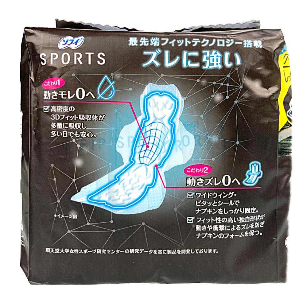 ソフィSPORTS300羽つき17枚 × 24点 sofy(ソフィ) SPORTS 300 羽つき 17枚〔ナプキン〕 ユニチャーム