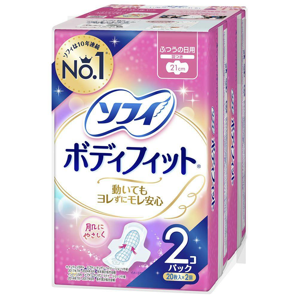 ソフィ ボディフィット羽つき 40枚(20枚×2個) | 生理用品 通販
