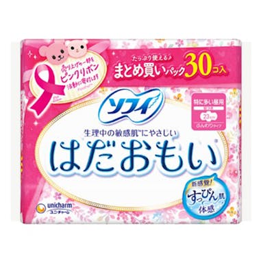 ユニ・チャーム ソフィ はだおもい 特に多い昼用 羽つき 30枚