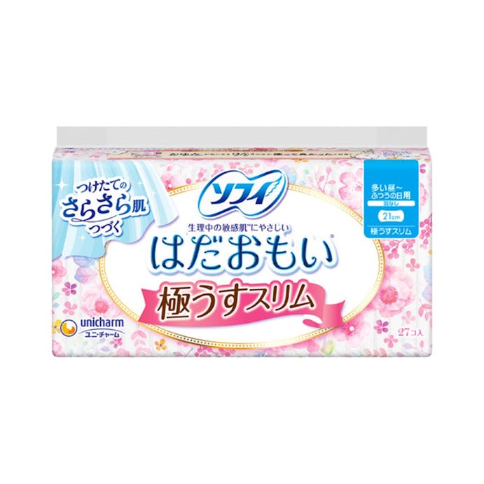 ユニ・チャーム ソフィ はだおもい 極うすスリム 多い昼～ふつうの日用 羽なし 27枚
