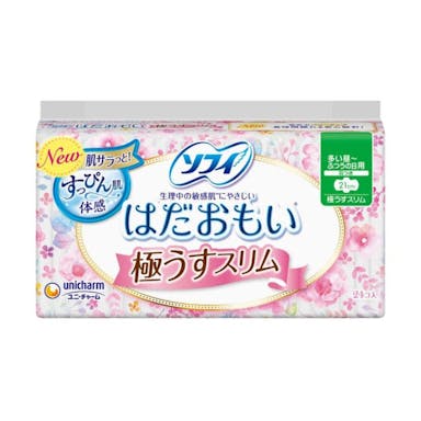 ユニ・チャーム ソフィ はだおもい 極うすスリム 多い昼～ふつうの日用 羽つき 24枚