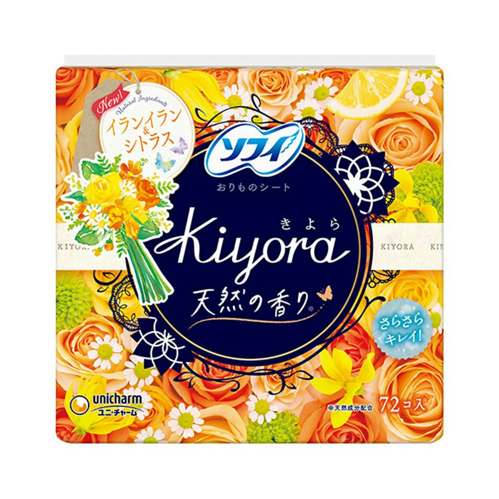 Unicharm - ソフィ Kiyora フレグランス 流せるタイプ ローズの香り(28枚入)×2 ソフィ（ユニ・チャーム） Kiyora フレグランス 流せるタイプ 28