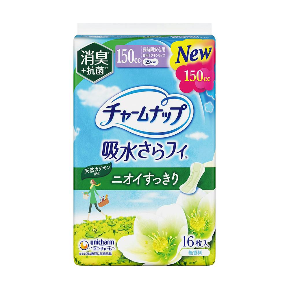 チャームナップ 吸水さらフィ 長時間安心 ニオイすっきり 無香料 150cc 29cm 16枚入