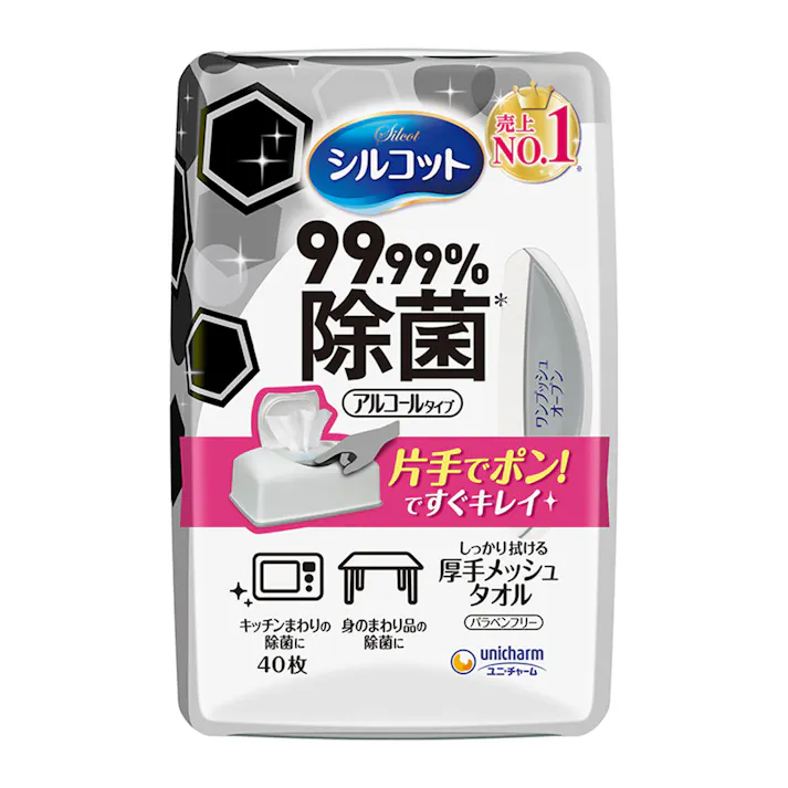ユニ・チャーム シルコット 99.99%除菌ウェットティッシュ 本体 40枚