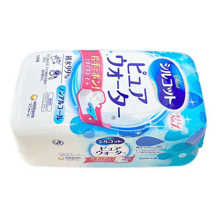 ユニ・チャーム シルコット ピュアウォーター ウェットティッシュ 本体 58枚