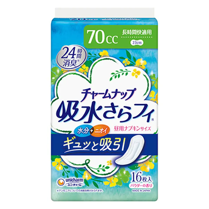 チャームナップ 吸水さらフィ ナプキンタイプ 長時間快適用 パウダーの香り 70cc 16枚