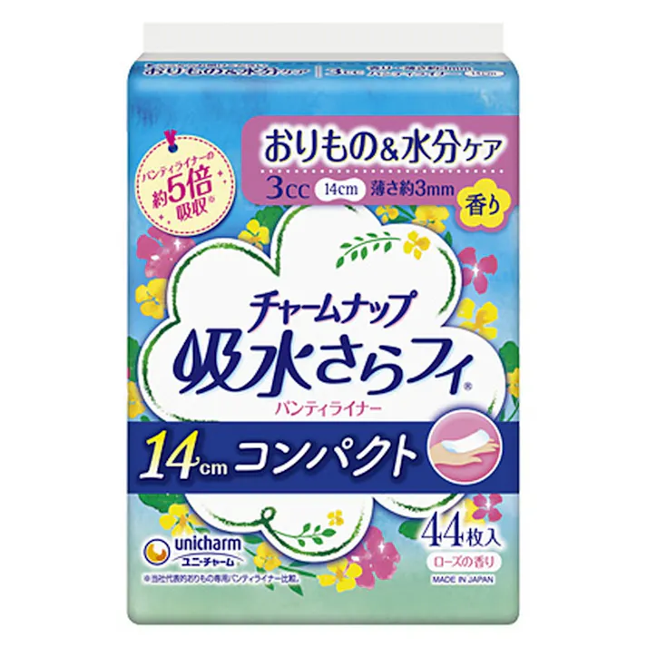 チャームナップ 吸水さらフィ パンティライナー コンパクト ローズの香り 3cc 44枚