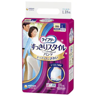 ライフリー すっきりスタイルパンツ ナチュラルブルー L 18枚